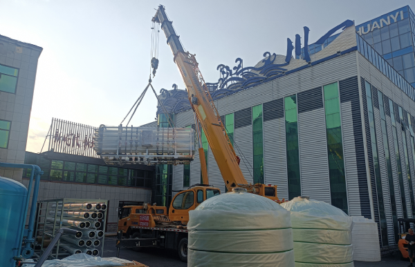 【川一股份】70T/H單級反滲透設備裝車發(fā)往甘肅張掖市